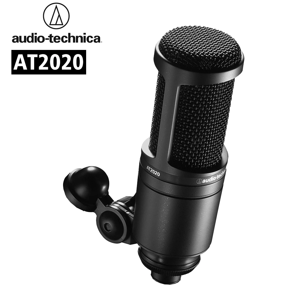 

Кардиоидный конденсаторный микрофон Audio-Technica AT2020 для проектов/домашних студийных приложений, конденсаторный микрофон с большой диафрагмой