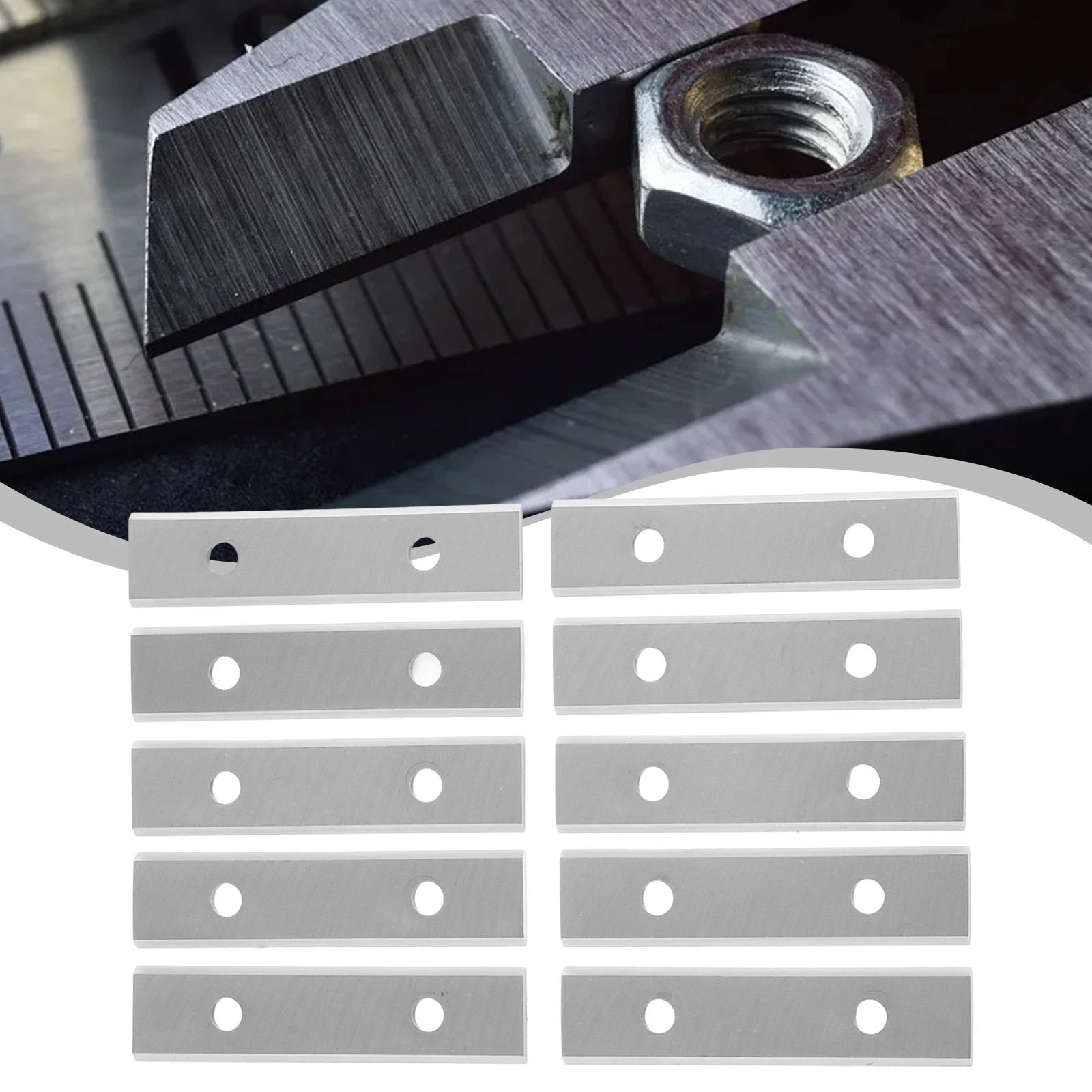 10pcs Carbide Reversible Insert Cutter Urfacing Groove Helical Planer Cutter 2 Cutting Edge Paint Scraper Bladecutting Tool
10pcs Carbide Reversible Insert Cutter Urfacing Groove Helical Planer Cutter 2 Cutting Edge Paint Scraper Bladecutting Tool