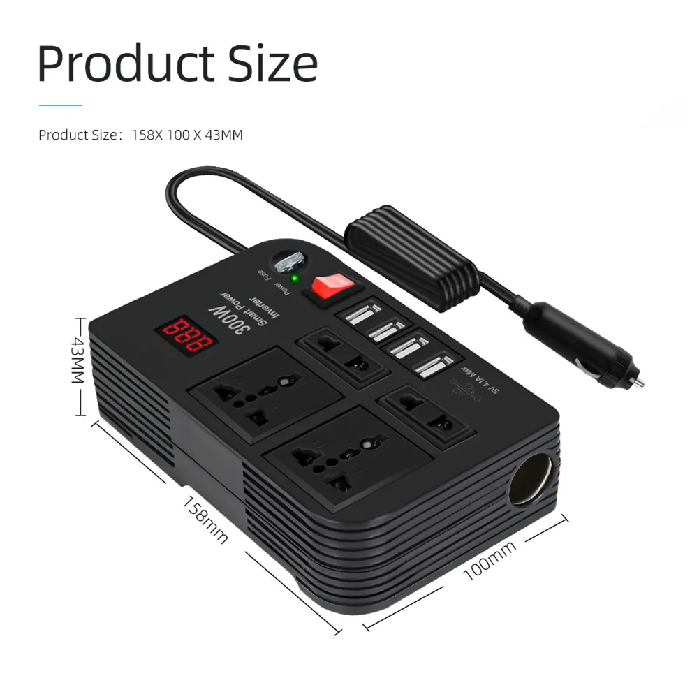 Brand New Car Inverter Parts Power Adapter Replacement Universal 4 USB Accessories Converter DC 12V To AC 220V
Brand New Car Inverter Parts Power Adapter Replacement Universal 4 USB Accessories Converter DC 12V To AC 220V