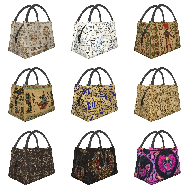 Egyptian Hieroglyphs And Deities Insulated Lunch Bags for Women Leakproof Egypt Pharaoh Thermal Cooler Lunch Box Picnic Travel
Egyptian Hieroglyphs And Deities Insulated Lunch Bags for Women Leakproof Egypt Pharaoh Thermal Cooler Lunch Box Picnic Travel