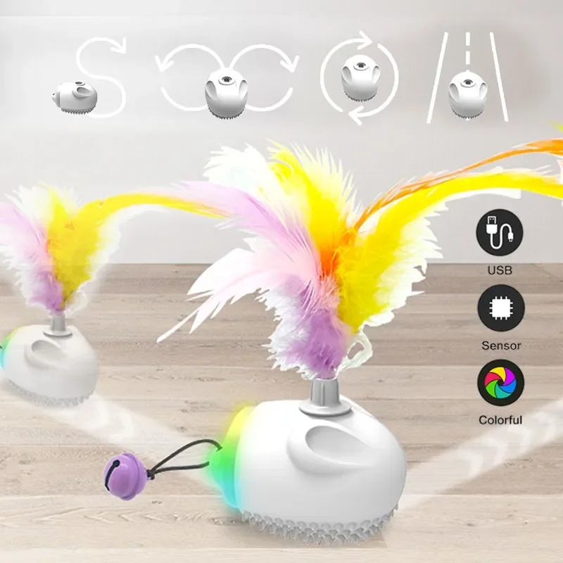 Jouet intelligent électronique interactif Led pour chat, saut automatique, jeu de chaton, plume, bâton de remplacement, jouet
Jouet intelligent électronique interactif Led pour chat, saut automatique, jeu de chaton, plume, bâton de remplacement, jouet