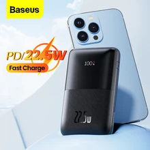 Baseus Power Bank 20000mAh Fast Charging PD 22.5W Portable Charge Mini External Battery 10000mAh 20W Powerbank for iPhone Xiaomi