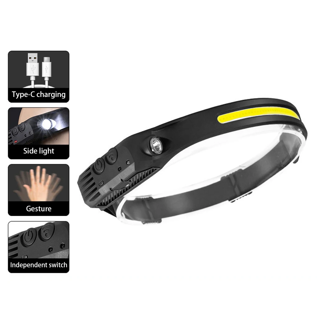 LED Headlamp High Power Gesture Sensing Intelligent COB Floodlight 1200mAh Battery Head Torch Headlight Adventure
LED Headlamp High Power Gesture Sensing Intelligent COB Floodlight 1200mAh Battery Head Torch Headlight Adventure