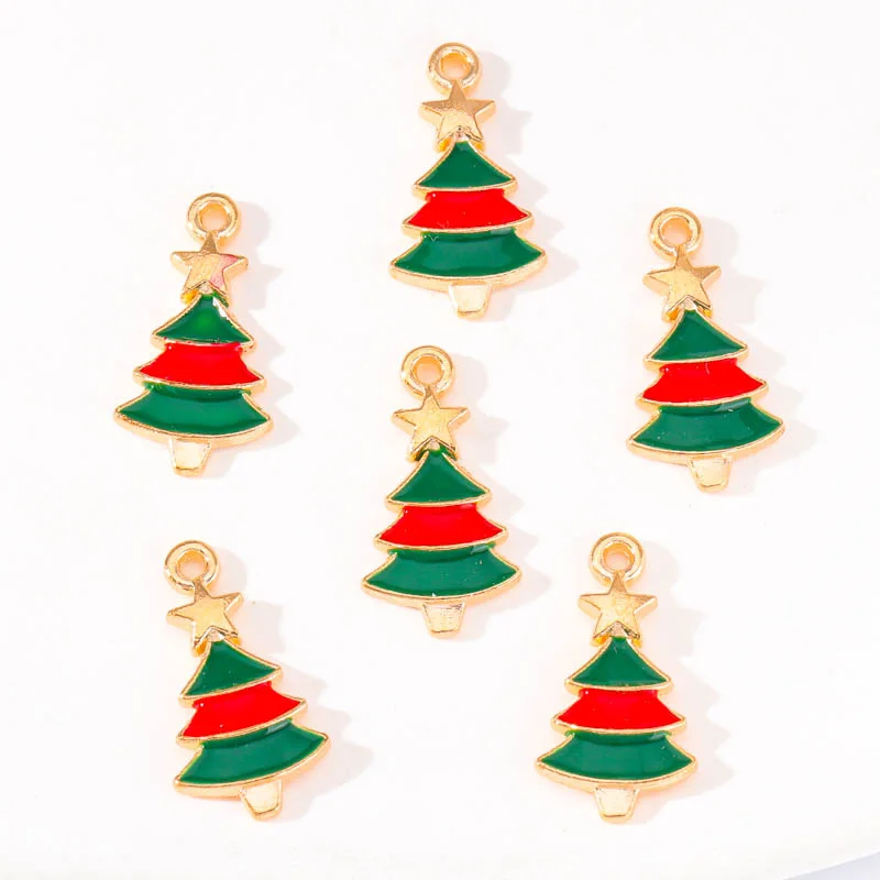 20Pcs/Lot Gold Color Enamel Christmas Tree Pendant for Jewelry Making Bracelets Necklace DIY Accessories Christmas Charms Gifts
20Pcs/Lot Gold Color Enamel Christmas Tree Pendant for Jewelry Making Bracelets Necklace DIY Accessories Christmas Charms Gifts