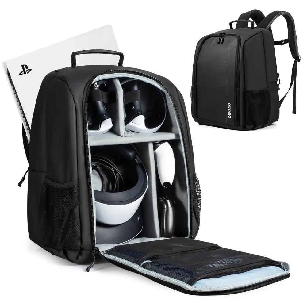 Gaming Console Backpack Compatible For PS5 PS VR2 Large Travel Bag Multiple Compartments Protective Storage Carrying Case
Gaming Console Backpack Compatible For PS5 PS VR2 Large Travel Bag Multiple Compartments Protective Storage Carrying Case