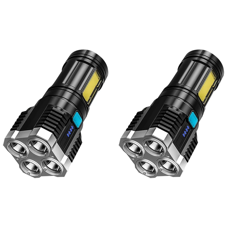 2X 4-Core Flashlight Super Bright Rechargeable Flashlight Multi LED Long-Range Spotlight COB Light For Outdoor Fishing
2X 4-Core Flashlight Super Bright Rechargeable Flashlight Multi LED Long-Range Spotlight COB Light For Outdoor Fishing