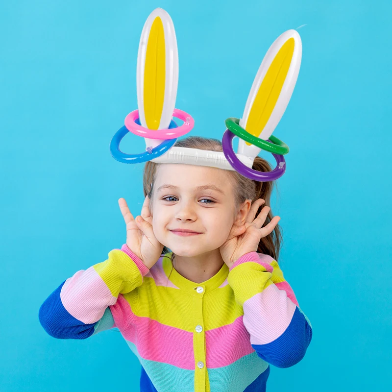 New Inflatable Easter Rabbit Ears Hat Ring Toss Easter Game for Kids Birthday Party Gift Easter Decoration Outdoor Ferrule Toys
New Inflatable Easter Rabbit Ears Hat Ring Toss Easter Game for Kids Birthday Party Gift Easter Decoration Outdoor Ferrule Toys