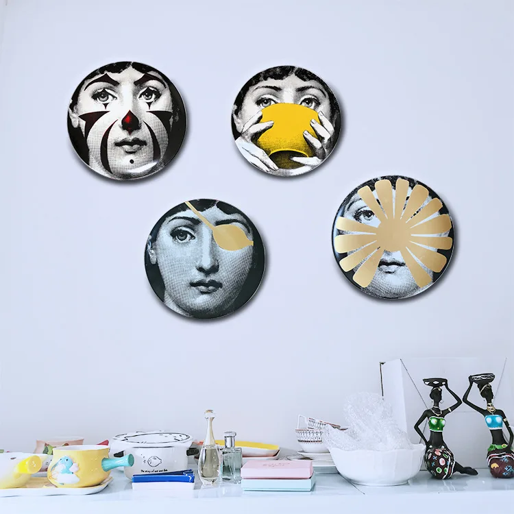 8-Inch Face Disc Wall-Plate Ceramic Nordic Hanging Dish Living Room Sample Room Wall Decoration Artwork Craft Ornaments
8-Inch Face Disc Wall-Plate Ceramic Nordic Hanging Dish Living Room Sample Room Wall Decoration Artwork Craft Ornaments