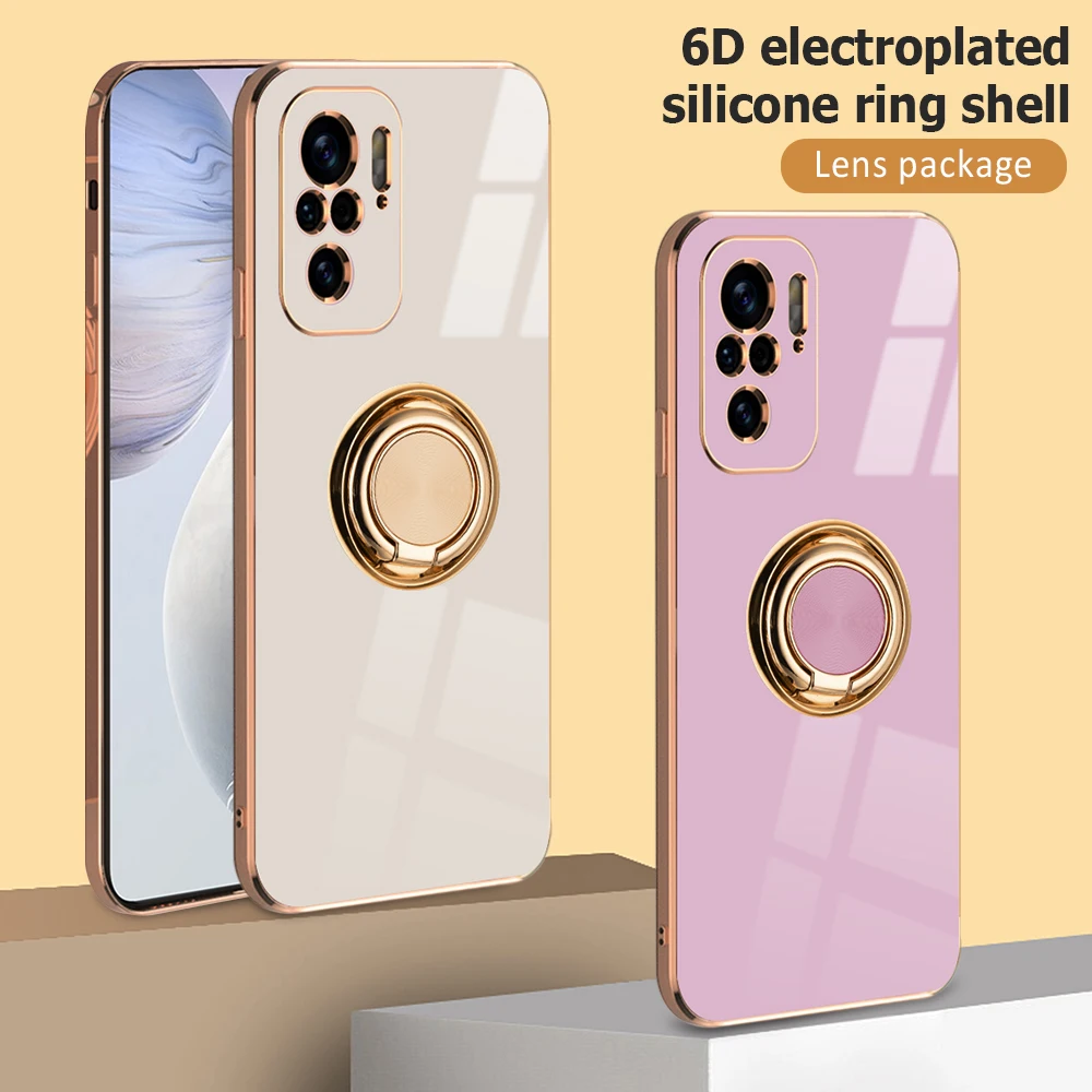 Plating Ring Holder Phone Case For Xiaomi Redmi Note 11 10 Pro Max 10S Mi 12 11 10 10T Lite POCO F2 Pro Solid Color Soft Cover
Plating Ring Holder Phone Case For Xiaomi Redmi Note 11 10 Pro Max 10S Mi 12 11 10 10T Lite POCO F2 Pro Solid Color Soft Cover