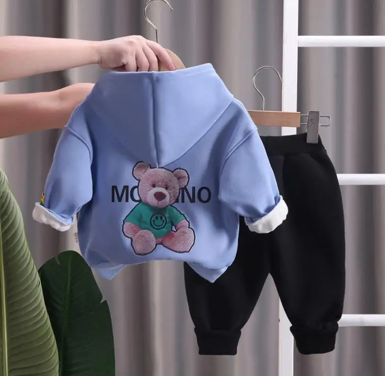 Autumn Winter children plush outfits Fashion Baby boy girl clothes cartoon warm hooded sweatshirts+pants 2pcs kids tracksuits
Autumn Winter children plush outfits Fashion Baby boy girl clothes cartoon warm hooded sweatshirts+pants 2pcs kids tracksuits
