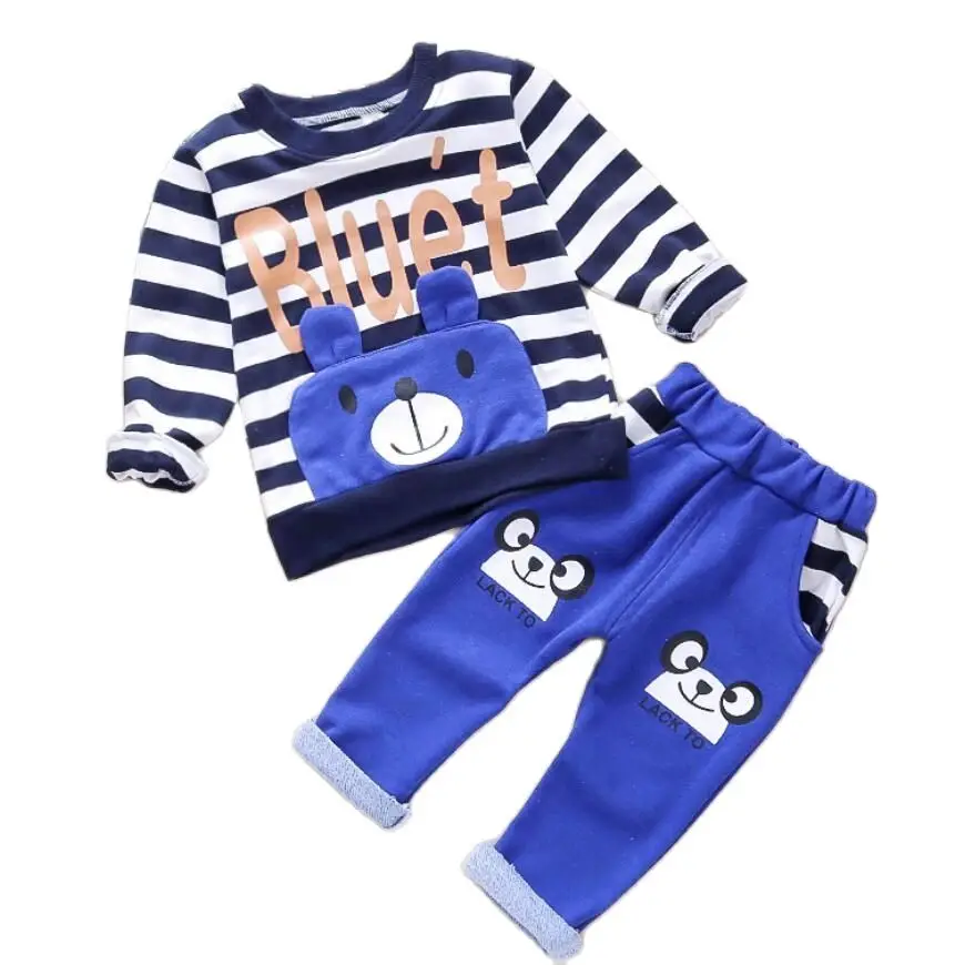 New Spring and Autumn Baby / Toddler Lovely Bear Striped Sweatshirt and Pants Set for Kids Boy Sets Clothes 1-5 Years Old
New Spring and Autumn Baby / Toddler Lovely Bear Striped Sweatshirt and Pants Set for Kids Boy Sets Clothes 1-5 Years Old