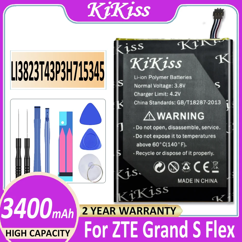 LI3823T43P3H715345 Battery For ZTE Grand S Flex MF910 MF910S MF910L MF920 MF920S Bateria 3400mAh with Tools
LI3823T43P3H715345 Battery For ZTE Grand S Flex MF910 MF910S MF910L MF920 MF920S Bateria 3400mAh with Tools
