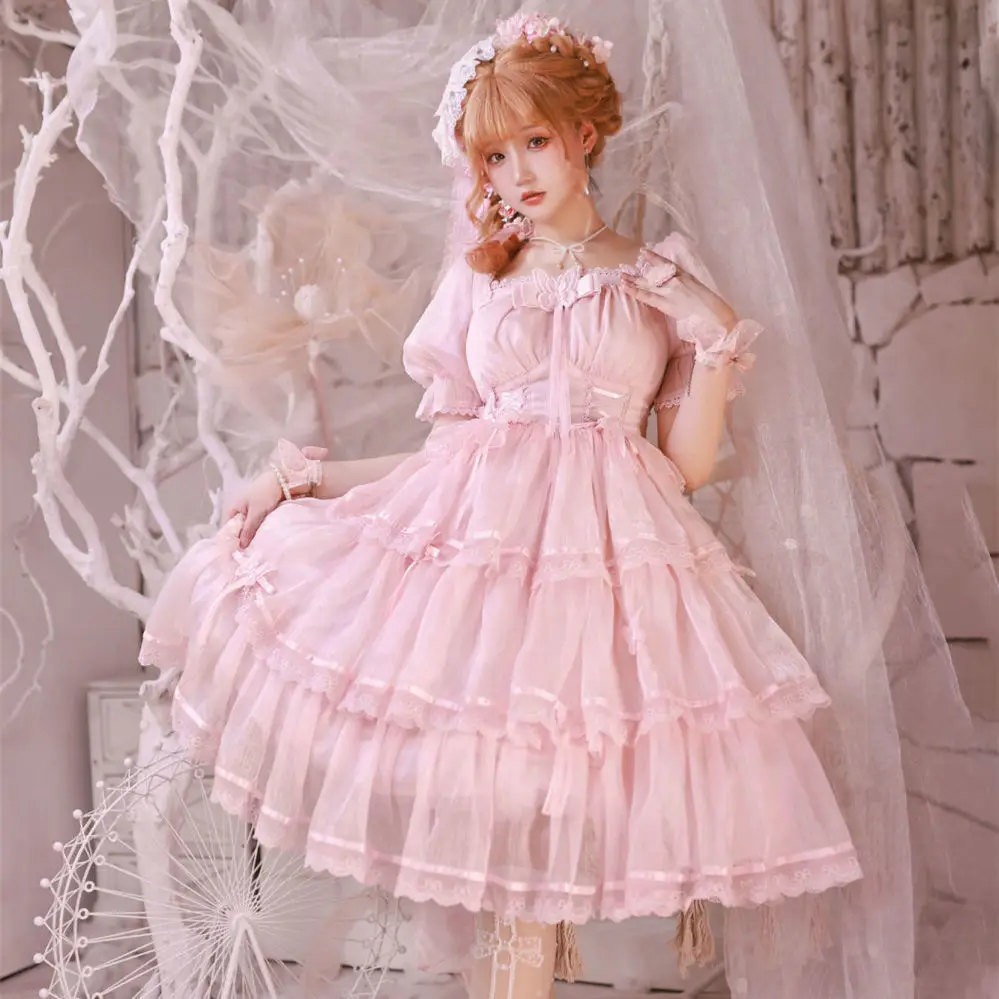 Pink Sweet Lolita Short-sleeved Dress Original Genuine Lolita Flower Wedding Gorgeous Victorian French Sweet Princess Dress
Pink Sweet Lolita Short-sleeved Dress Original Genuine Lolita Flower Wedding Gorgeous Victorian French Sweet Princess Dress