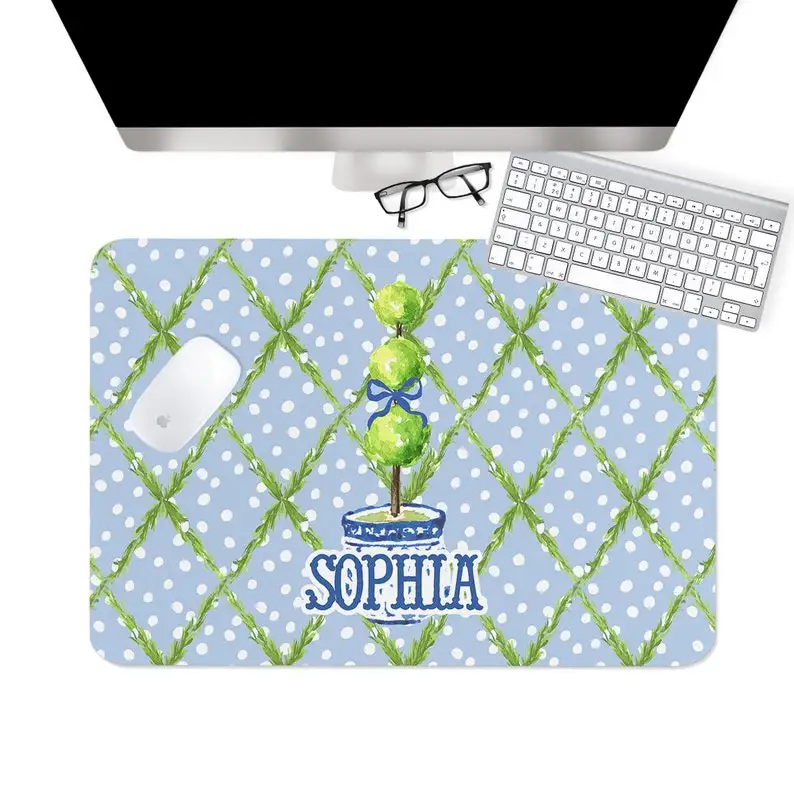 Custom Desk Pad, Multiple Sizes, Personalized Desk Cushion Pad, Monogrammed Desk Blotter Pad, Large Mouse Pad, Preppy Blue Topia 
Custom Desk Pad, Multiple Sizes, Personalized Desk Cushion Pad, Monogrammed Desk Blotter Pad, Large Mouse Pad, Preppy Blue Topia
