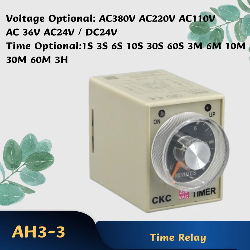 

Uniteelec-CKC AC 220V AC110V / DC24V DC12V /1S 3S 6S 10S 30S 60S 3M 6M 10M 30M 60M Original Brand QualityTime Relay