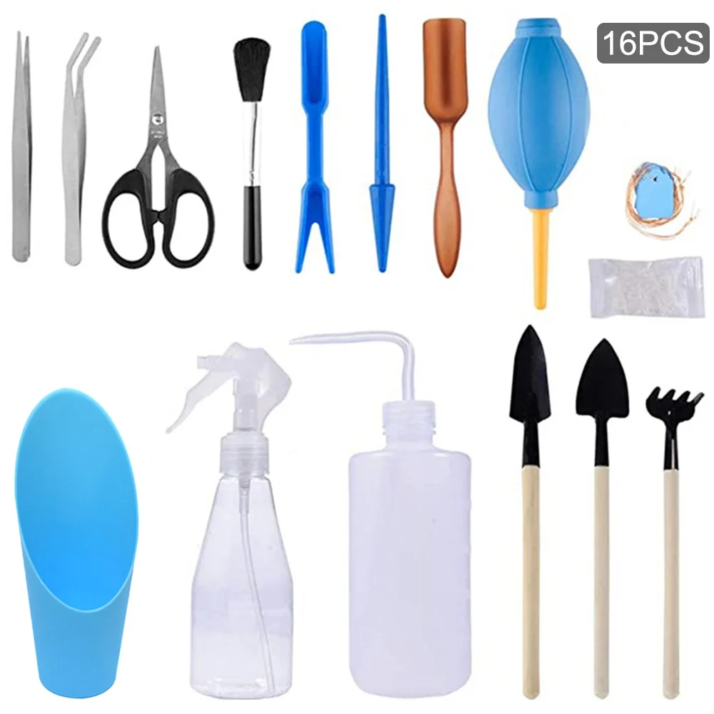 16pcs/set Shovel Succulent Planting Spade Outdoor Garden Home Rake DIY Watering Bottle Seedling Transplanting Tool Set Scissors 
16pcs/set Shovel Succulent Planting Spade Outdoor Garden Home Rake DIY Watering Bottle Seedling Transplanting Tool Set Scissors