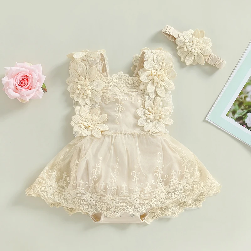 Summer Infant Baby Girl Romper Floral Lace Embroidery Romper Dress Straps Sleeveless Sweet Triangle-Bottom Jumpsuit
Summer Infant Baby Girl Romper Floral Lace Embroidery Romper Dress Straps Sleeveless Sweet Triangle-Bottom Jumpsuit