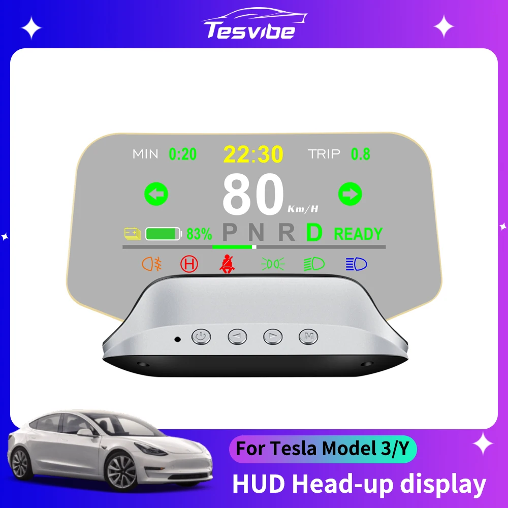 HUD head-up display for model3 Speed time power gear synchronous HD projection instrument panel 
HUD head-up display for model3 Speed time power gear synchronous HD projection instrument panel