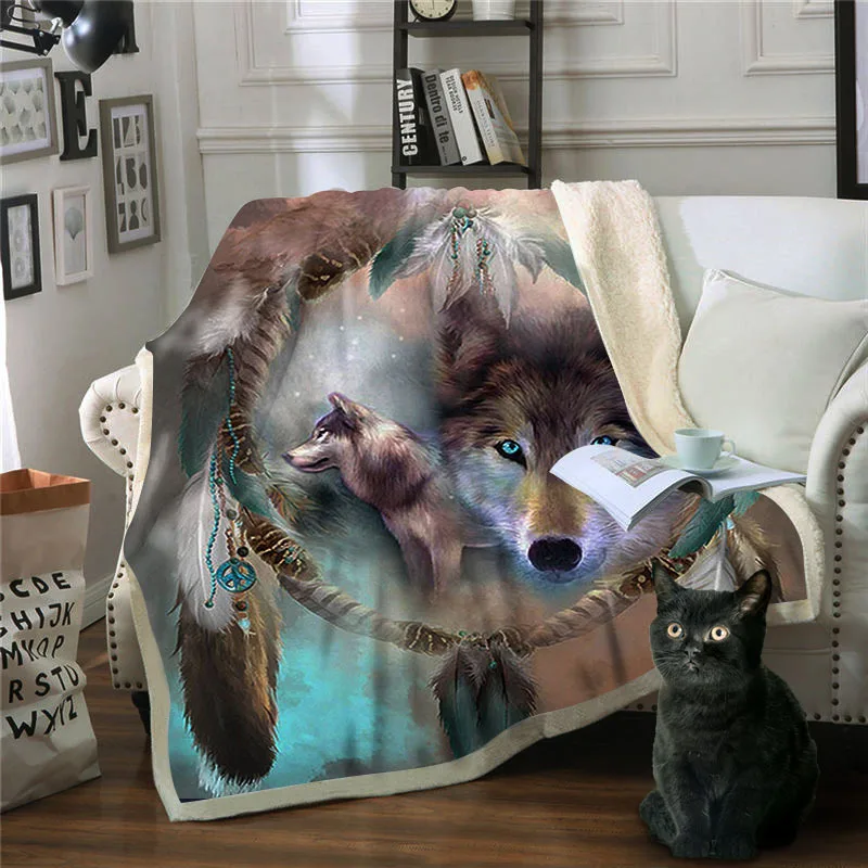 Animal Wolf Series Blanket 3D Digital Printing Double Layer Thickened Cotton Fleece Blanket Home Sofa Decoration Nap Blanket
Animal Wolf Series Blanket 3D Digital Printing Double Layer Thickened Cotton Fleece Blanket Home Sofa Decoration Nap Blanket