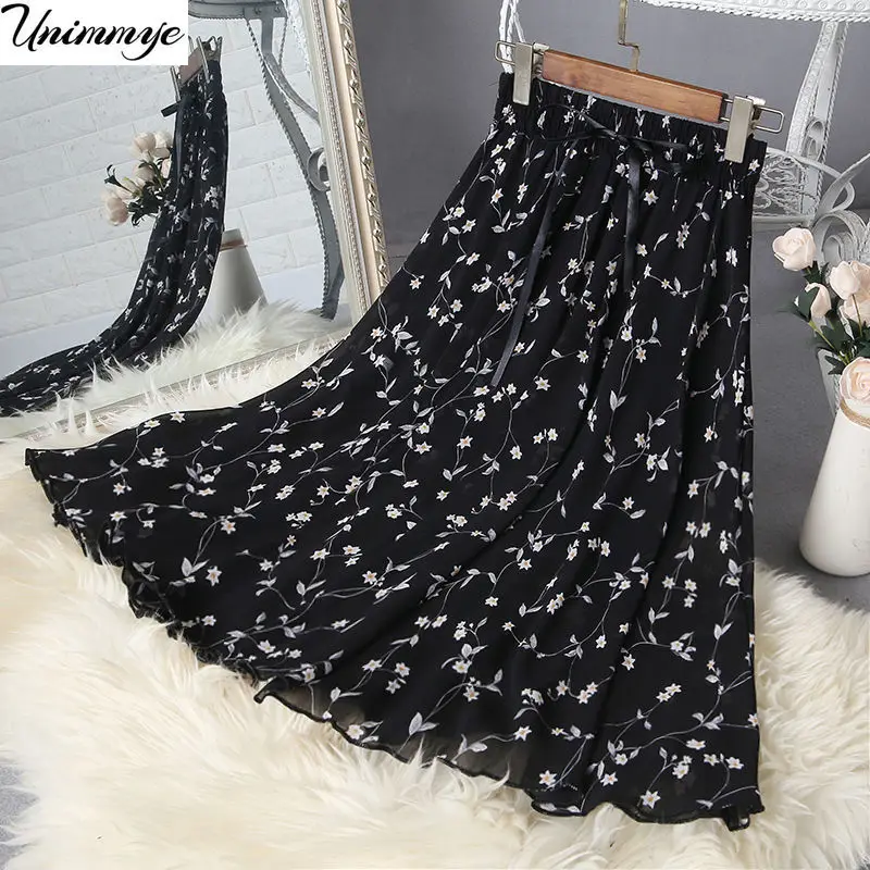 Summer Chiffon Skirts Floral Print Skirt Elastic High Waist Elegant Long Skirts Jupe Femme Woman Clothes Faldas J475
Summer Chiffon Skirts Floral Print Skirt Elastic High Waist Elegant Long Skirts Jupe Femme Woman Clothes Faldas J475