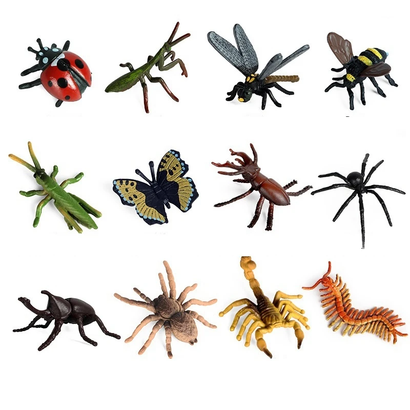 12PCS Realistic Bugs Figures Toys Bee Beetle Mantis Spider Ladybug Butterfly Scorpion Figurines School Project for Kids
12PCS Realistic Bugs Figures Toys Bee Beetle Mantis Spider Ladybug Butterfly Scorpion Figurines School Project for Kids