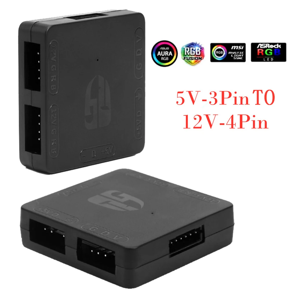 RGB Converter 5V 3 Pin to 12V 4 Pin RGB Converter HUB 5V RGB to 12V RGB Motherboard Lighting Adapter for Computer PC Chassis Fan
RGB Converter 5V 3 Pin to 12V 4 Pin RGB Converter HUB 5V RGB to 12V RGB Motherboard Lighting Adapter for Computer PC Chassis Fan
