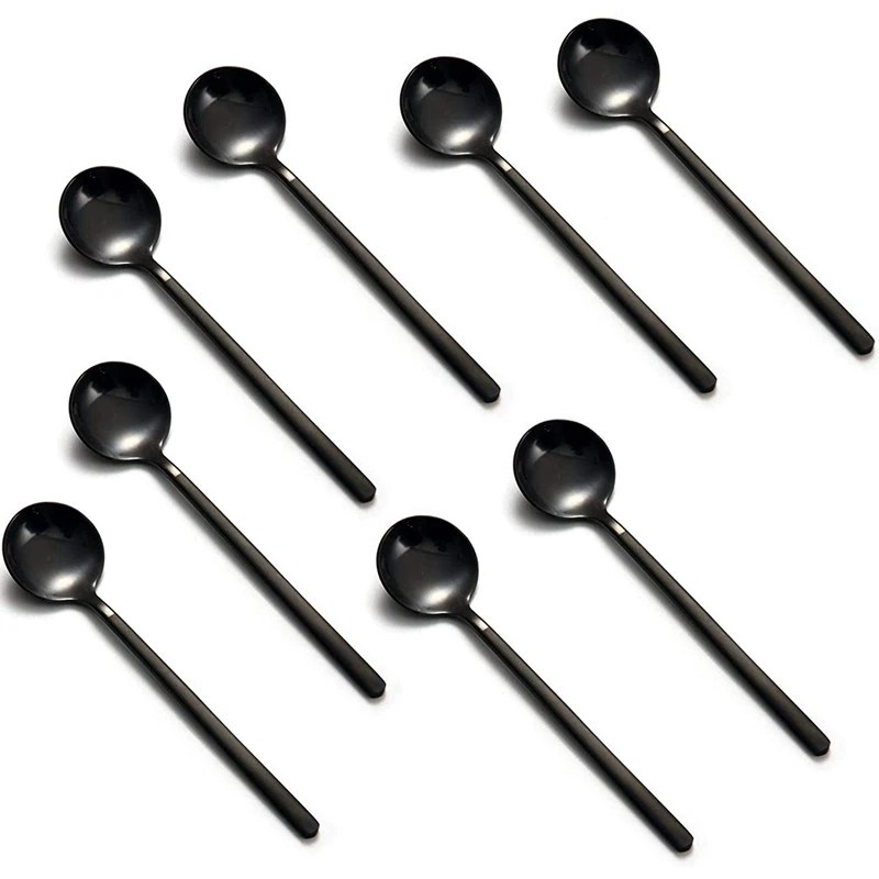 Mini Dessert Spoons Coffee Spoons Black Plated Teaspoons Frosted Handle For Dessert Tea Ice Cream Cake Coffee Set Of 24
Mini Dessert Spoons Coffee Spoons Black Plated Teaspoons Frosted Handle For Dessert Tea Ice Cream Cake Coffee Set Of 24