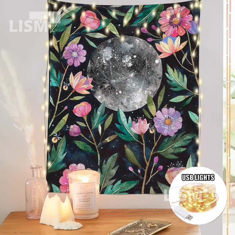 Psychedelic Flower Tapestry Ins Bohemia Moon Plant Custom Printing Wall Hanging Living Room Bedroom Background Home Decoration
Psychedelic Flower Tapestry Ins Bohemia Moon Plant Custom Printing Wall Hanging Living Room Bedroom Background Home Decoration
