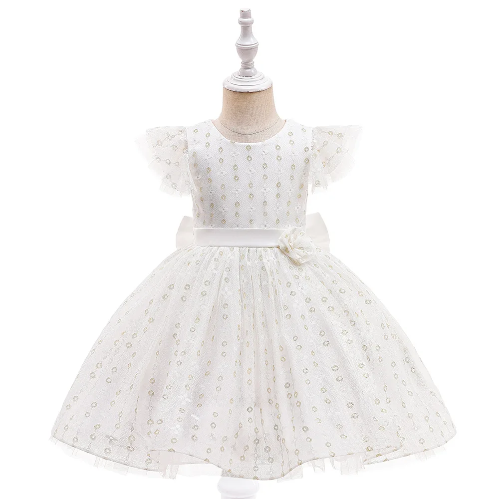 Cap Sleeves White Flower Girl Dress Lace Puffy Wedding party Dress Girl First Communion Gowns Princess Lace Evening Gowns
Cap Sleeves White Flower Girl Dress Lace Puffy Wedding party Dress Girl First Communion Gowns Princess Lace Evening Gowns