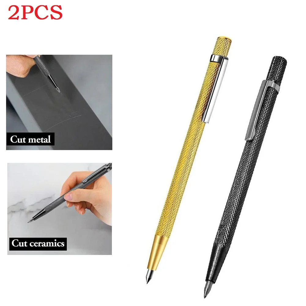2PC Ceramic Tile Cutter Pen Metal Plate Ceramic Glass Scribing Lettering Pen Glass Tungsten Steel Knife Metal Stone Carving Tool
2PC Ceramic Tile Cutter Pen Metal Plate Ceramic Glass Scribing Lettering Pen Glass Tungsten Steel Knife Metal Stone Carving Tool