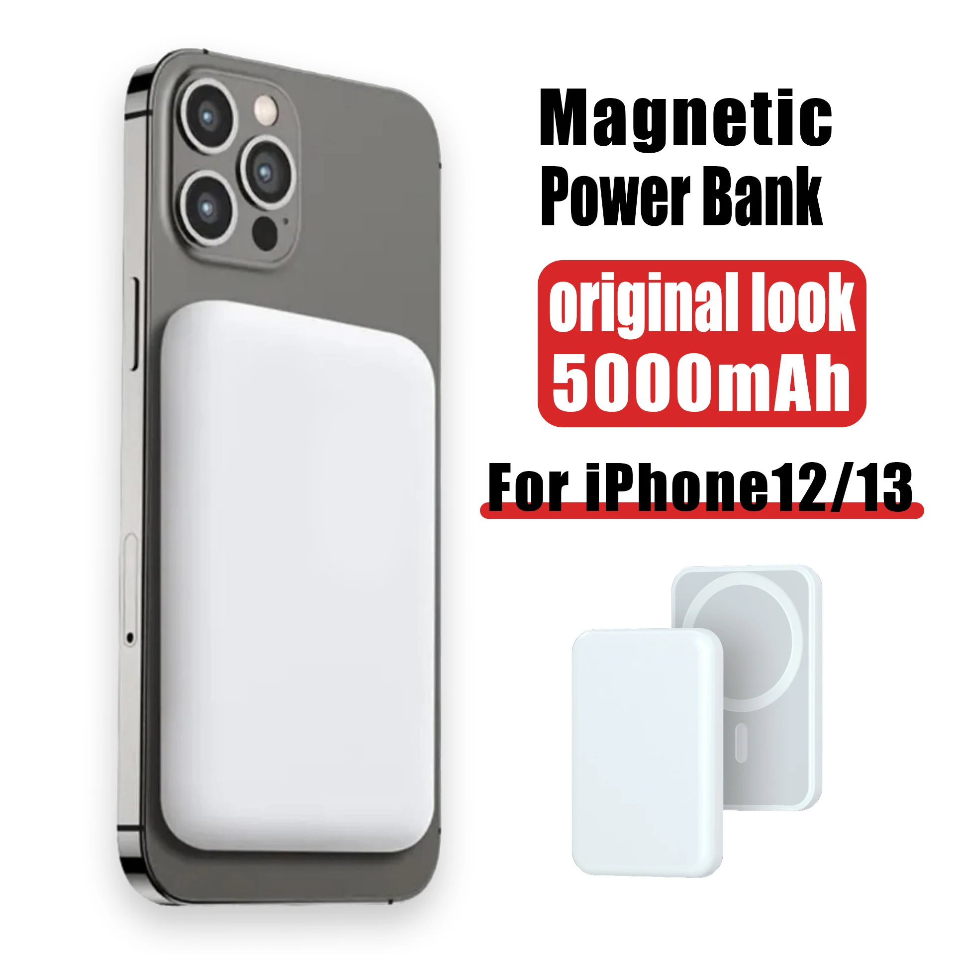 Внешний аккумулятор MagSafe на 10000 мА · ч с логотипом для iPhone 13Pro Max 12Pro
Внешний аккумулятор MagSafe на 10000 мА · ч с логотипом для iPhone 13Pro Max 12Pro