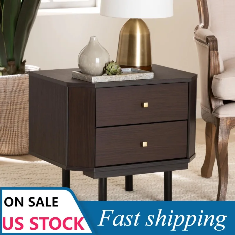 Baxton Studio Norwood Modern Transitional Two-Tone Black and Espresso Brown Finished Wood 2-Drawer End Table
Baxton Studio Norwood Modern Transitional Two-Tone Black and Espresso Brown Finished Wood 2-Drawer End Table