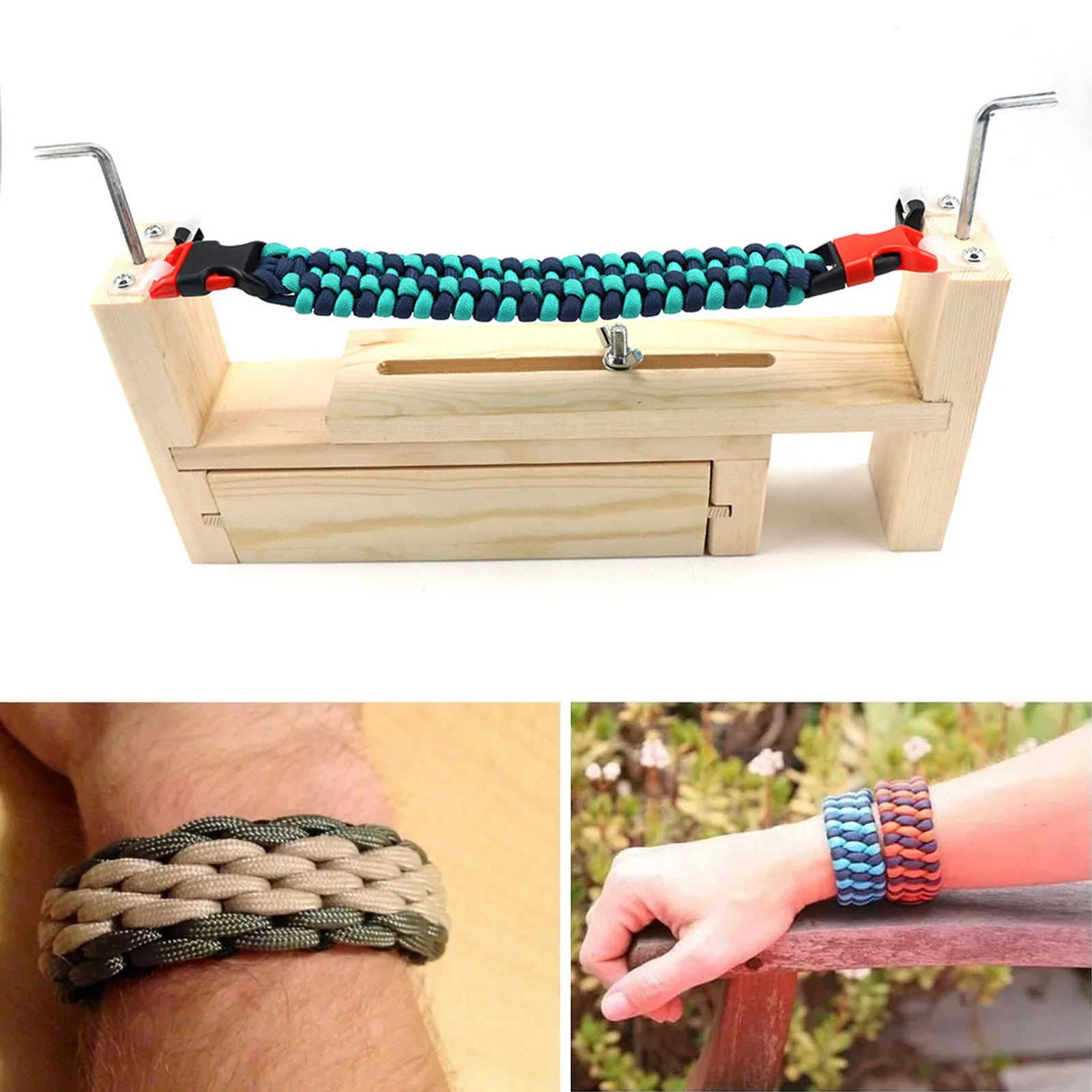 Bracelet Knitting Tool Wristband Knitting Tool DIY Wood Paracord Jig Bracelet Maker Wristband Maker Rope Weaving Maker Platform
Bracelet Knitting Tool Wristband Knitting Tool DIY Wood Paracord Jig Bracelet Maker Wristband Maker Rope Weaving Maker Platform