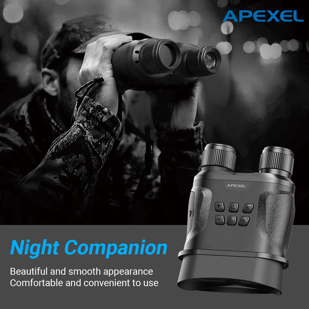 APEXEL 2022 New Upgraded Night Vision 850NM Infrared Light 12X Digital Optical Hunting Night Vision Binoculars Save Photo Video
APEXEL 2022 New Upgraded Night Vision 850NM Infrared Light 12X Digital Optical Hunting Night Vision Binoculars Save Photo Video