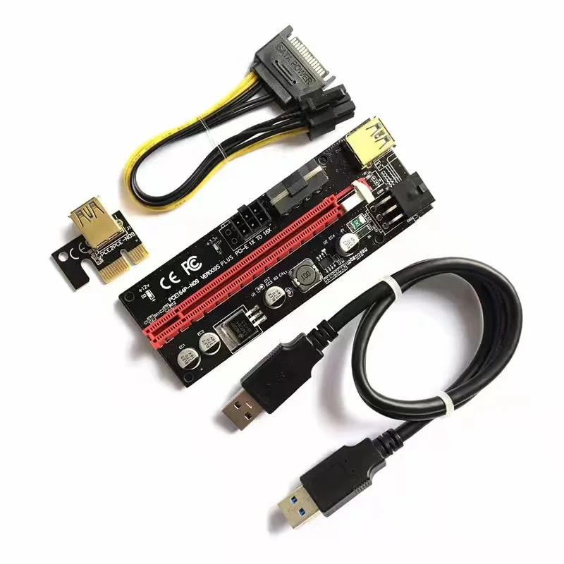Ver009s Plus PCI-E Adapter Card 009s PCIe 1x to 16x For Graphics Card Expander 6-Pin Power 60cm USB 3.0 Cable
Ver009s Plus PCI-E Adapter Card 009s PCIe 1x to 16x For Graphics Card Expander 6-Pin Power 60cm USB 3.0 Cable