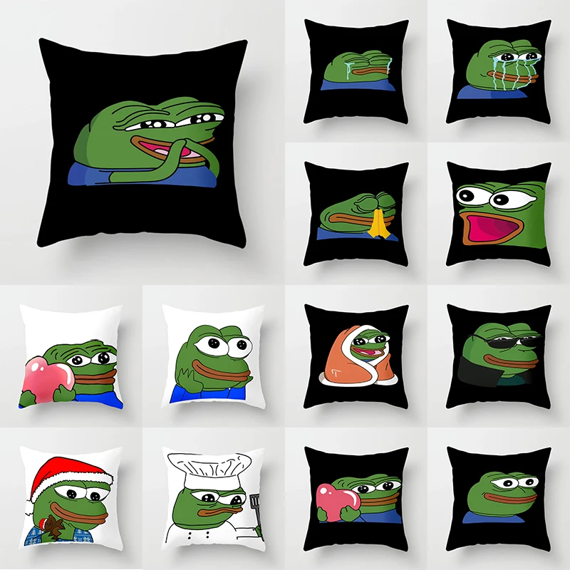 Cartoon frog funny square pillowcase sofa office chair car cushion cover simple and comfortable home decoration pattern ornament
Cartoon frog funny square pillowcase sofa office chair car cushion cover simple and comfortable home decoration pattern ornament