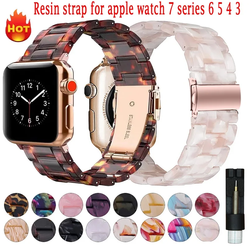 hot sale strap new resin bracelet for apple watch 7 6 5 4 3 2 45mm 42mm 41mm strap for iwatch 7 series 44mm 40mm 38mm wristband
hot sale strap new resin bracelet for apple watch 7 6 5 4 3 2 45mm 42mm 41mm strap for iwatch 7 series 44mm 40mm 38mm wristband