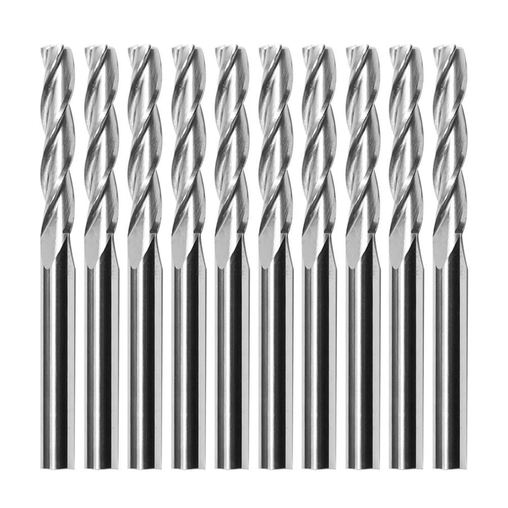 10pcs Milling Cutter Heads Kit 1/8" Carbide Double Flute Spiral Upcut Shank End Mill CNC Router Bits 17mm Flute Length
10pcs Milling Cutter Heads Kit 1/8" Carbide Double Flute Spiral Upcut Shank End Mill CNC Router Bits 17mm Flute Length