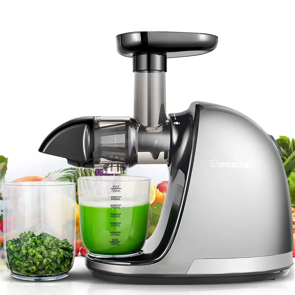 Masticating Slow Juicer with Quiet Motor, Juicer Machine with Reverse Mode, for Fruits&Vegetables, Good Quaity,Gray
Masticating Slow Juicer with Quiet Motor, Juicer Machine with Reverse Mode, for Fruits&Vegetables, Good Quaity,Gray