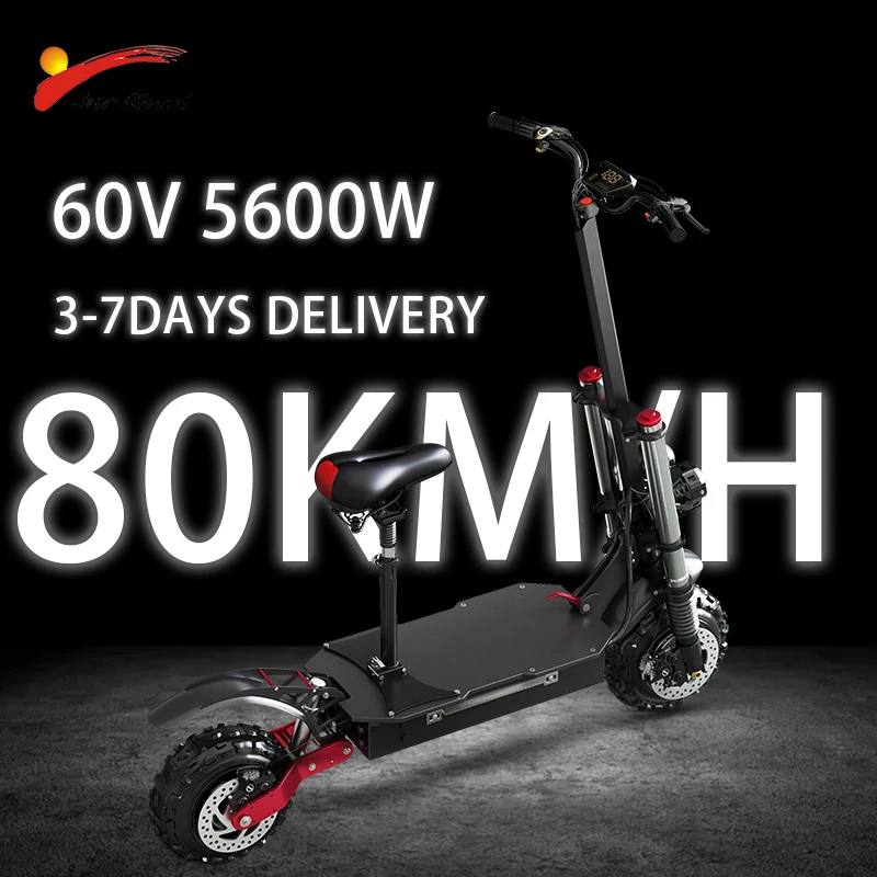 EU Stock Электрический скутер для взрослых 5600W Motor 26AH мощный 11inch Off-Road бескамерная