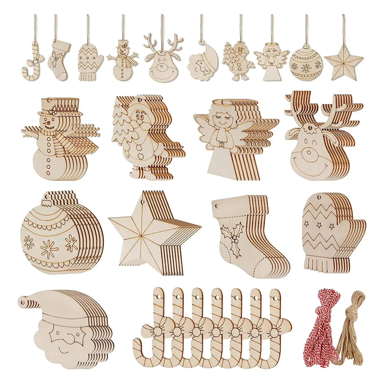 80Pcs for Kids Unfinished Wooden Christmas Ornaments DIY Wood Slices Craft Supplies, 10 Styles
80Pcs for Kids Unfinished Wooden Christmas Ornaments DIY Wood Slices Craft Supplies, 10 Styles