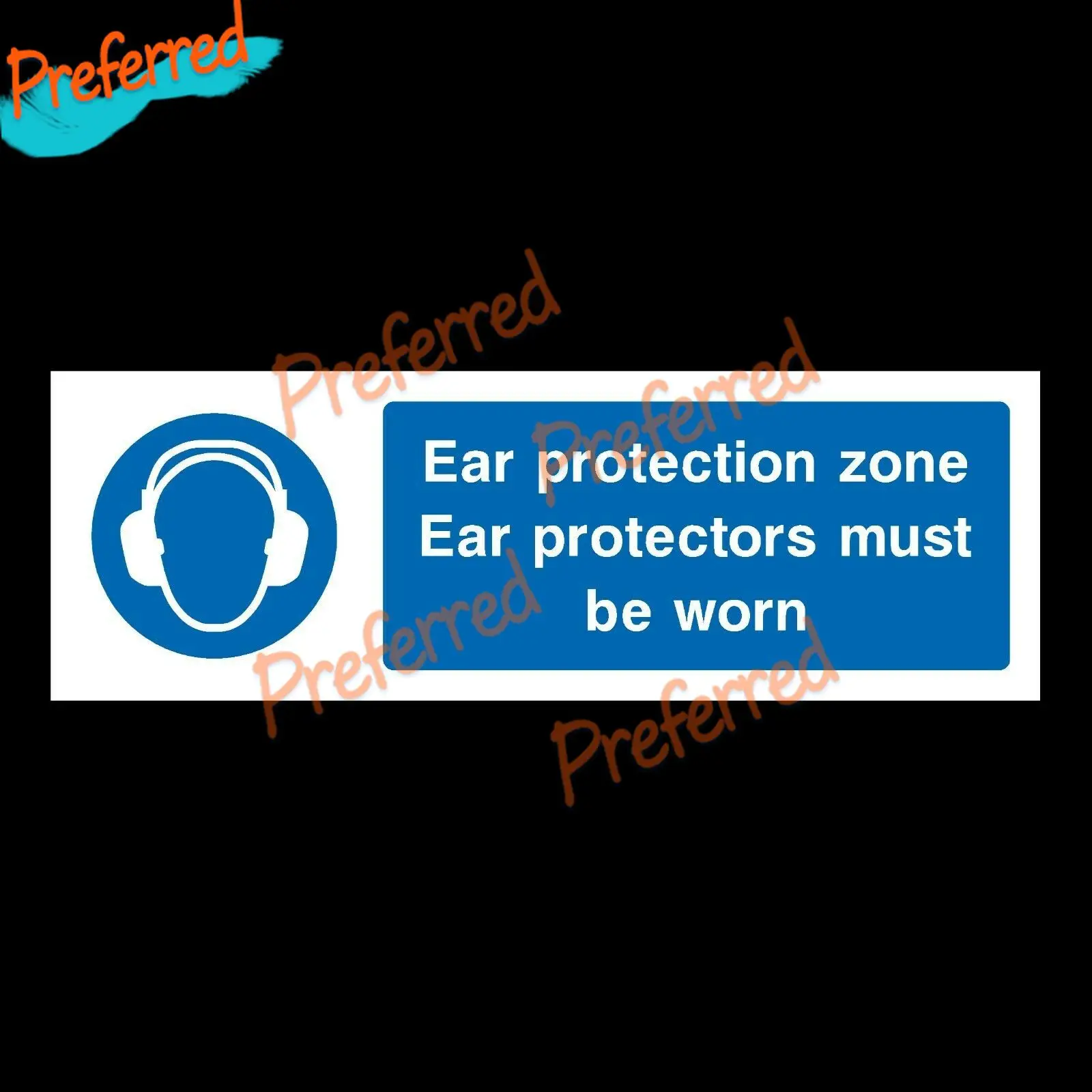 

Пластиковый знак или наклейка для защиты ушей 300x10 0 мм KK, виниловый чехол с защитой от царапин, водонепроницаемый ПВХ, все размеры в наличии