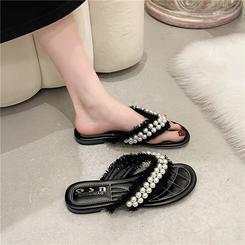 String Bead Rubber Slippers Fur Flip Flops Flat Shoes Female Luxury Slides Slipers Women Hawaiian Soft Designer 2022 Basic PU
String Bead Rubber Slippers Fur Flip Flops Flat Shoes Female Luxury Slides Slipers Women Hawaiian Soft Designer 2022 Basic PU