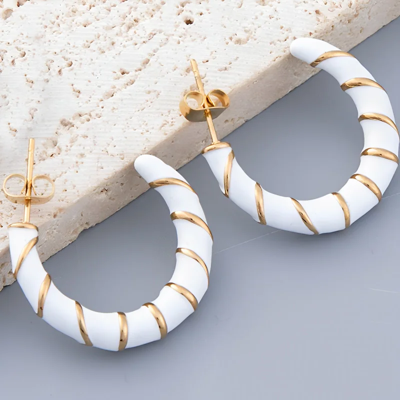Irregular Stainless Steel Hoop Earrings for Women Girls Personalized Boho Enamels Earrings Luxury Style Earrings Fashion Jewelry
Irregular Stainless Steel Hoop Earrings for Women Girls Personalized Boho Enamels Earrings Luxury Style Earrings Fashion Jewelry