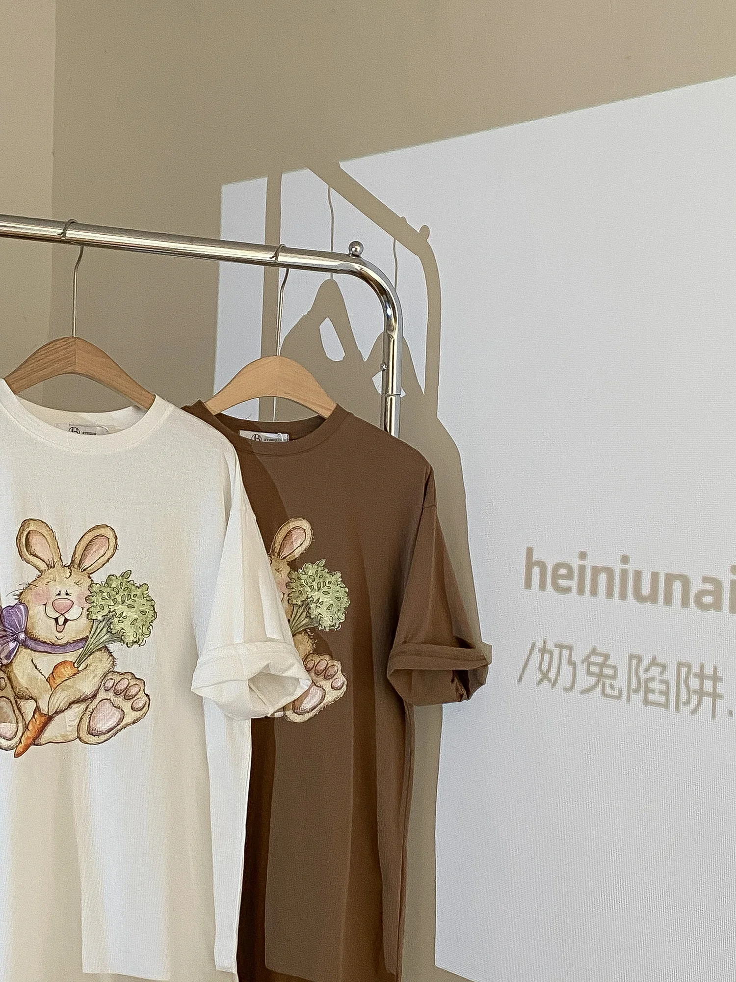 Rabbit Cartoon Printed Short Sleeve T-shirt White Brown Summer Women Tee Shirt Tops
Rabbit Cartoon Printed Short Sleeve T-shirt White Brown Summer Women Tee Shirt Tops