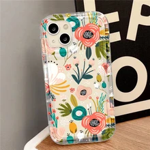 Airbags Flower Phone Case For iPhone 11 Cases iPhone 13 14 11 12 15 Pro Max XR X XS 6 s 7 8 Plus SE 2022 2020 Carcasa Soft Cover