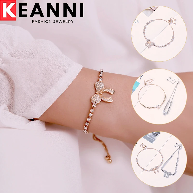 Luxury Zircon Bow Knot Bracelets Student Adjustable Bracelet Metal Butterfly Bracelet for Women Valentine's Day present 2022 New
Luxury Zircon Bow Knot Bracelets Student Adjustable Bracelet Metal Butterfly Bracelet for Women Valentine's Day present 2022 New