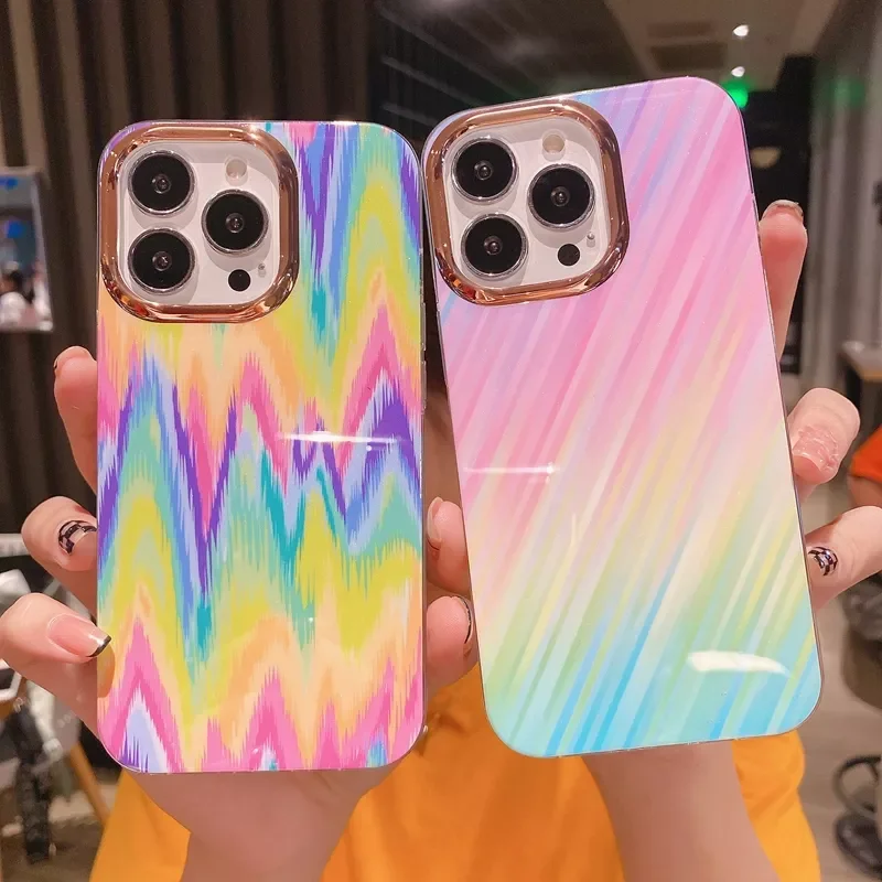 Chic Rainbow Marble Silicone Phone Case For Iphone 13 12 11 Pro MAX X XR XS SE 2020 7 8 Plus Plating Bumper Back Cover 
Chic Rainbow Marble Silicone Phone Case For Iphone 13 12 11 Pro MAX X XR XS SE 2020 7 8 Plus Plating Bumper Back Cover