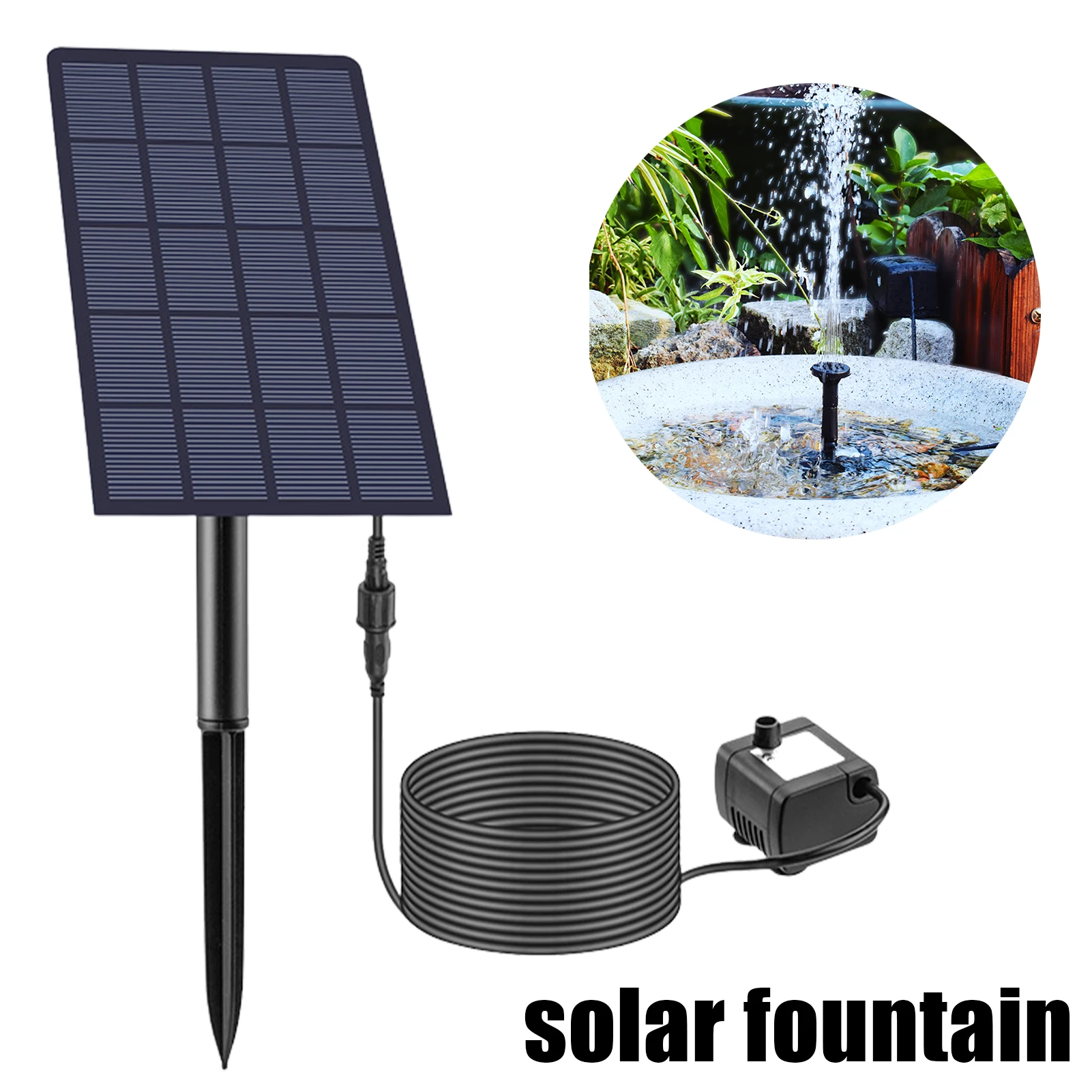 5V 1.5W 2.5W Solar Powered Water Fountain Bird Bath Fountain Pump Kit With Stake For Garden Yard Patio Pool Pond Decoration
5V 1.5W 2.5W Solar Powered Water Fountain Bird Bath Fountain Pump Kit With Stake For Garden Yard Patio Pool Pond Decoration