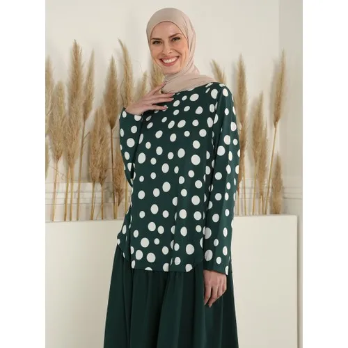 

Платье в горошек, широкая форма, велосипедный воротник, Турецкий Дизайн, мусульманский модный хиджаб, одежда, мусульманская одежда, высокое ...